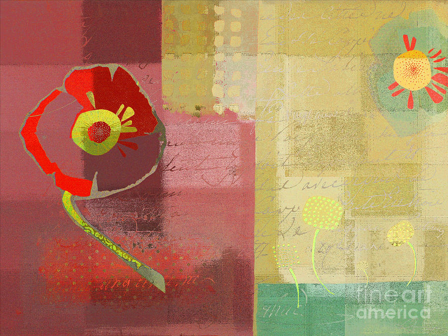 Flower Painting - Summer 2014 - c28aj094097097 by Variance Collections