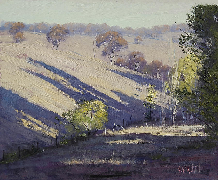 Rural Painting - Summer afternoon shadows by Graham Gercken