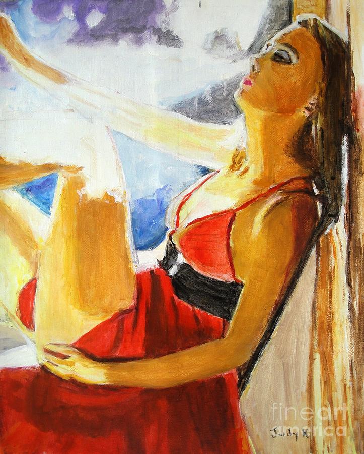 Woman Painting - Summer and Smoke by Judy Kay