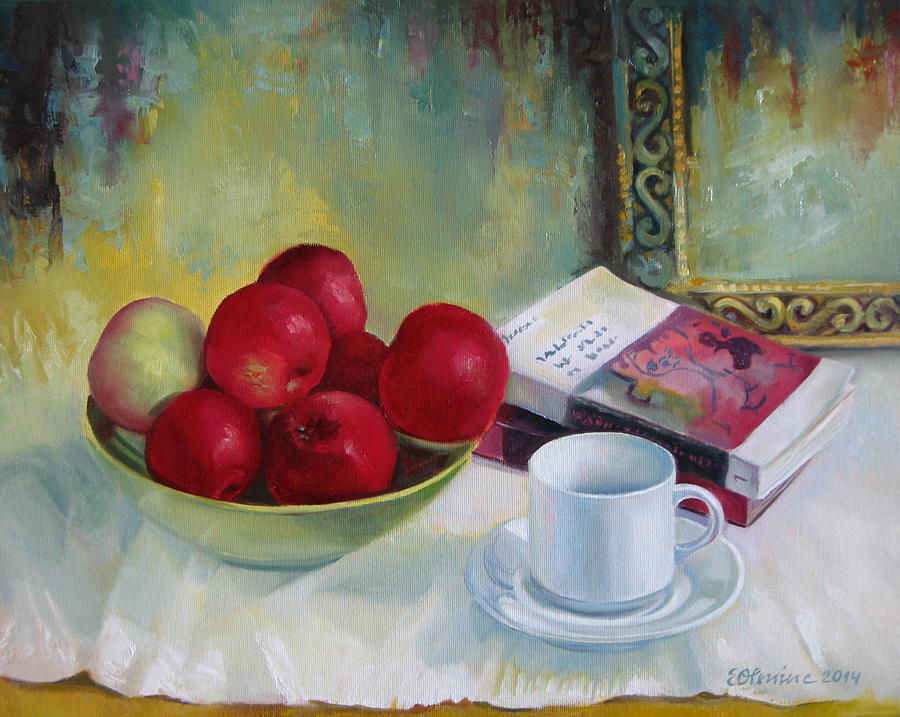Summer apples Painting by Elena Oleniuc