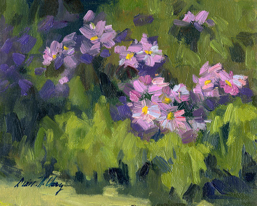 Summer Asters Painting by Diane McClary