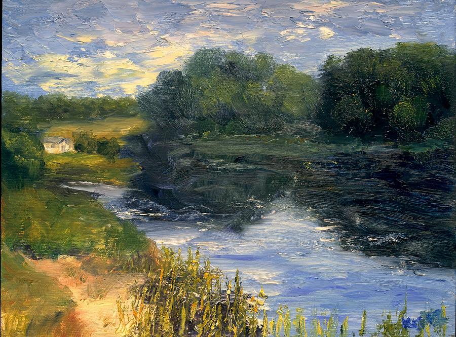 Landscape Painting - Summer At Jackson Lake by Gail Kirtz Landscape Painting - Summer At Jackson Lake by Gail Kirtz