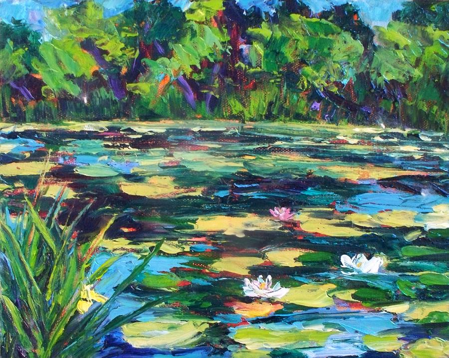 Summer at Shady Lakes Painting by Marian Berg