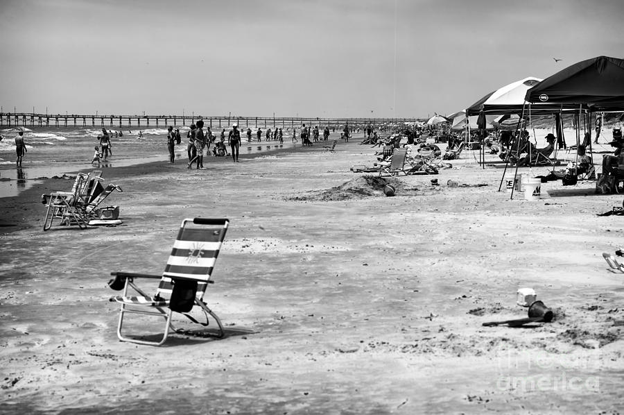 Summer at Sunset Beach mono Photograph by John Rizzuto