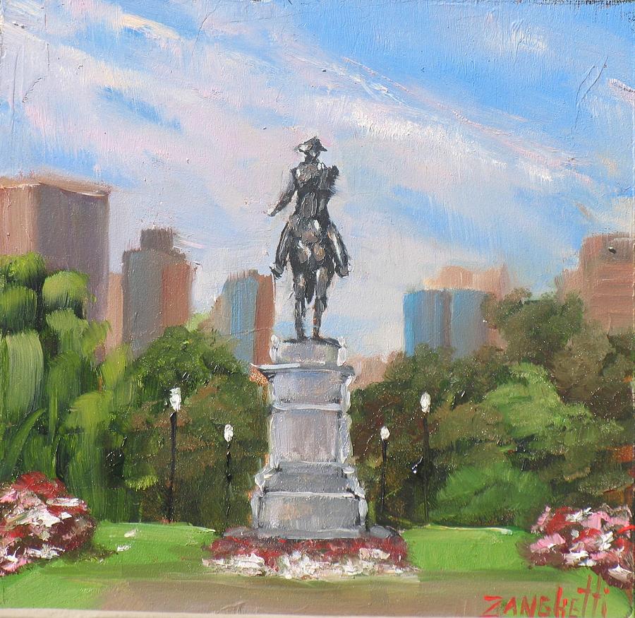 Boston Painting - Summer at the Gardens by Laura Lee Zanghetti
