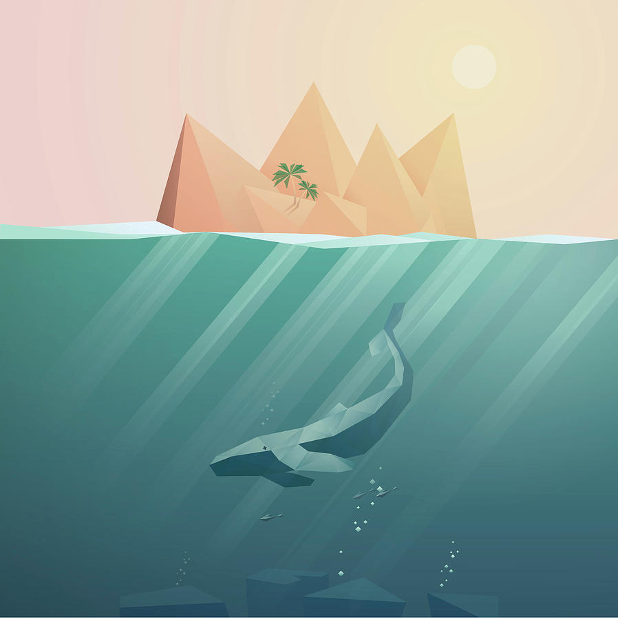 Summer Background With Underwater Digital Art by Jozefmicic