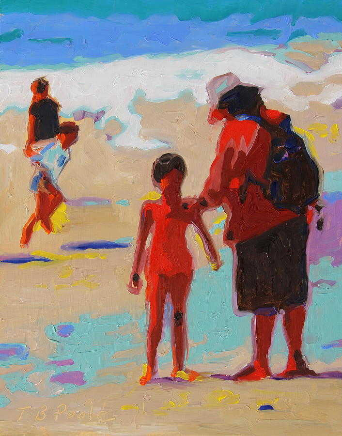Summer Beach Play Painting by Thomas Bertram POOLE