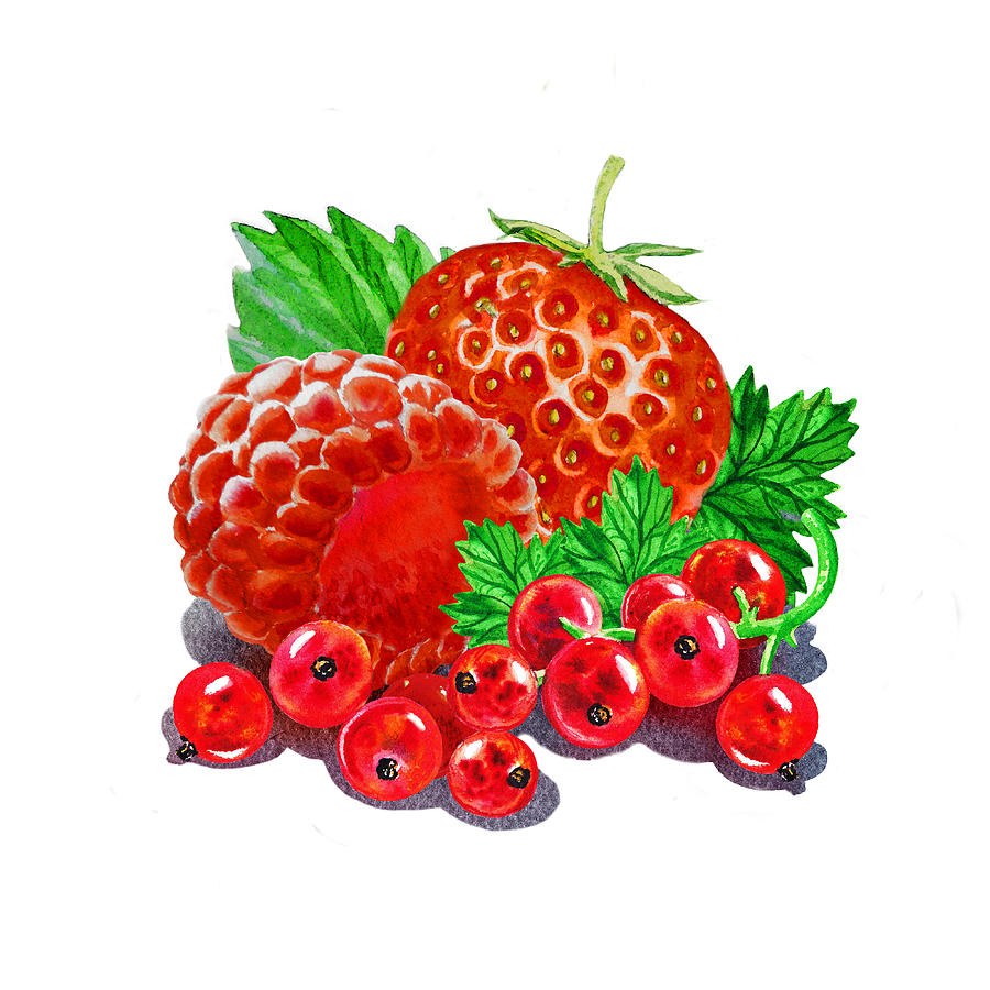 Summer Berries Painting by Irina Sztukowski