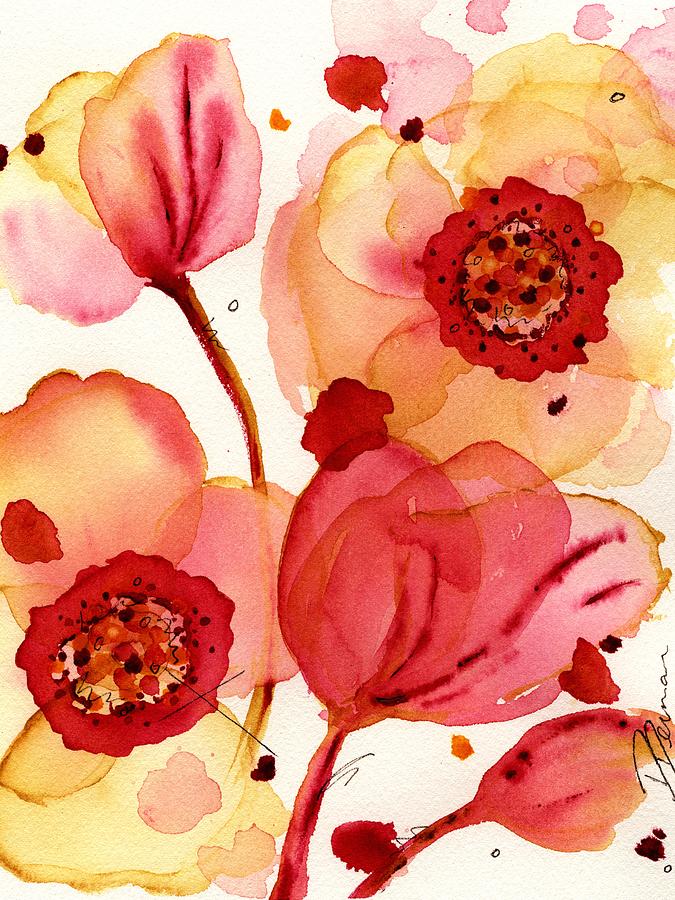 Poppies Painting by Dawn Derman