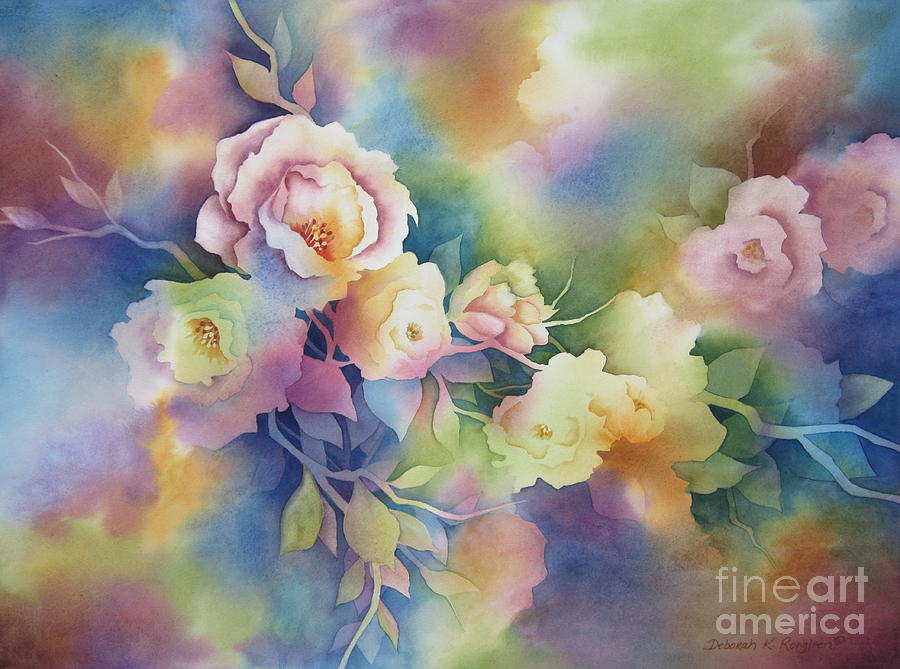 Summer Blooms Painting by Deborah Ronglien