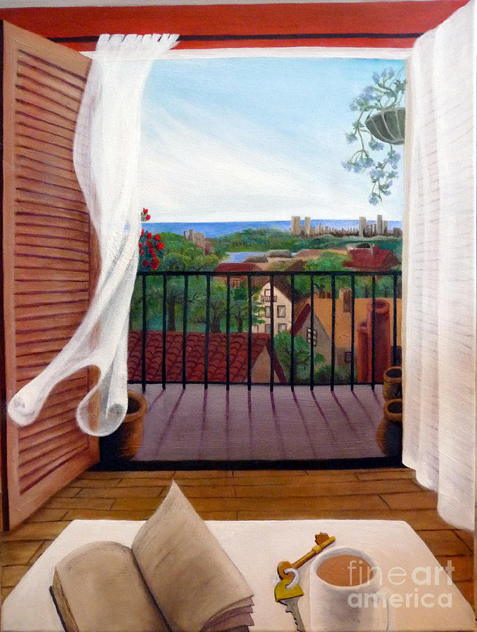 Window Painting - Summer breeze by Jaqui Yebra