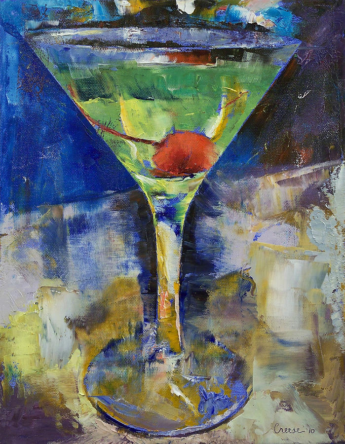Summer Painting - Summer Breeze Martini by Michael Creese