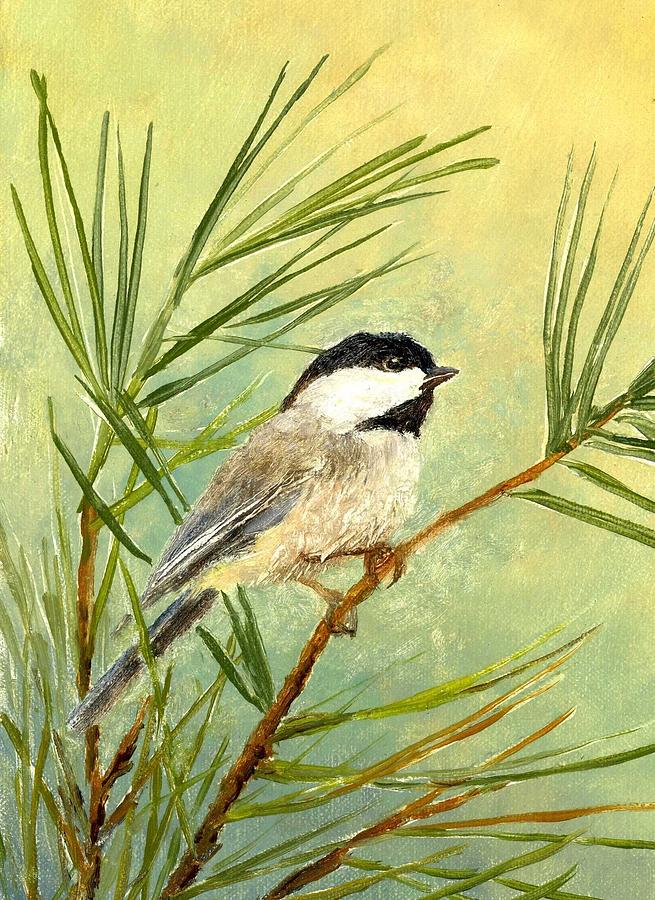 Summer Chickadee Painting by Robert Stump - Fine Art America