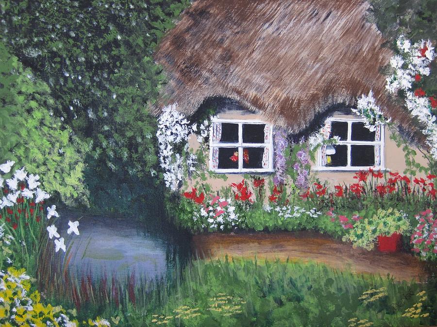 Summer Cottage Painting by Denise Hills