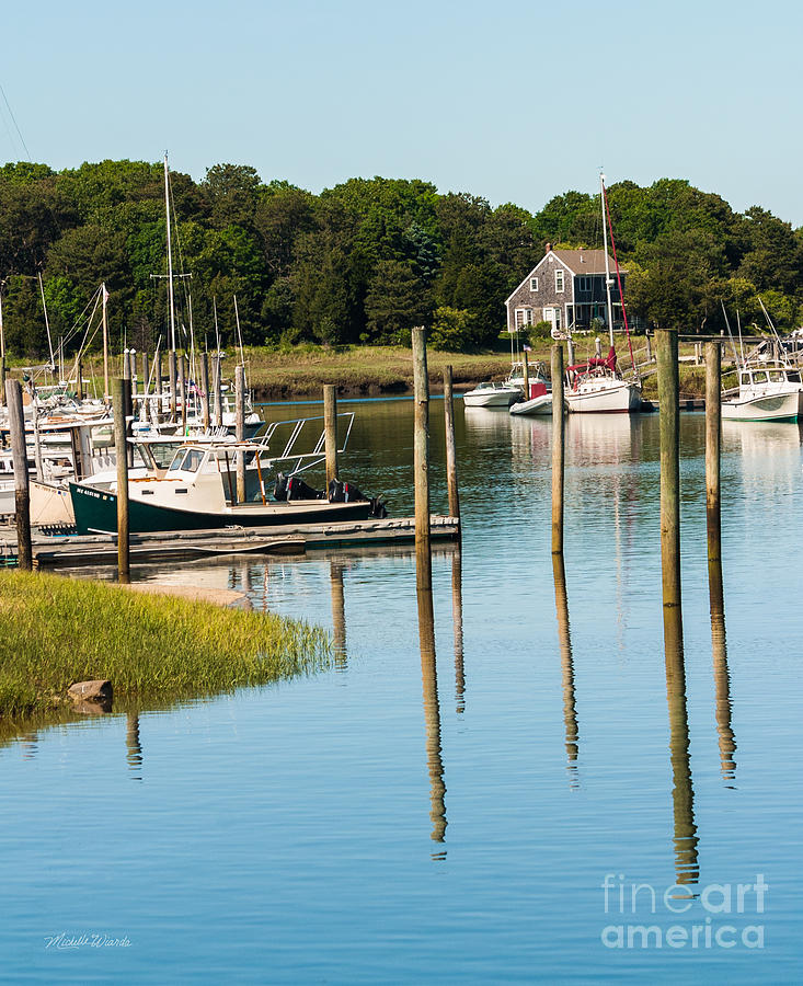 Boat Photograph - Summer Day on the Harbor by Michelle Constantine