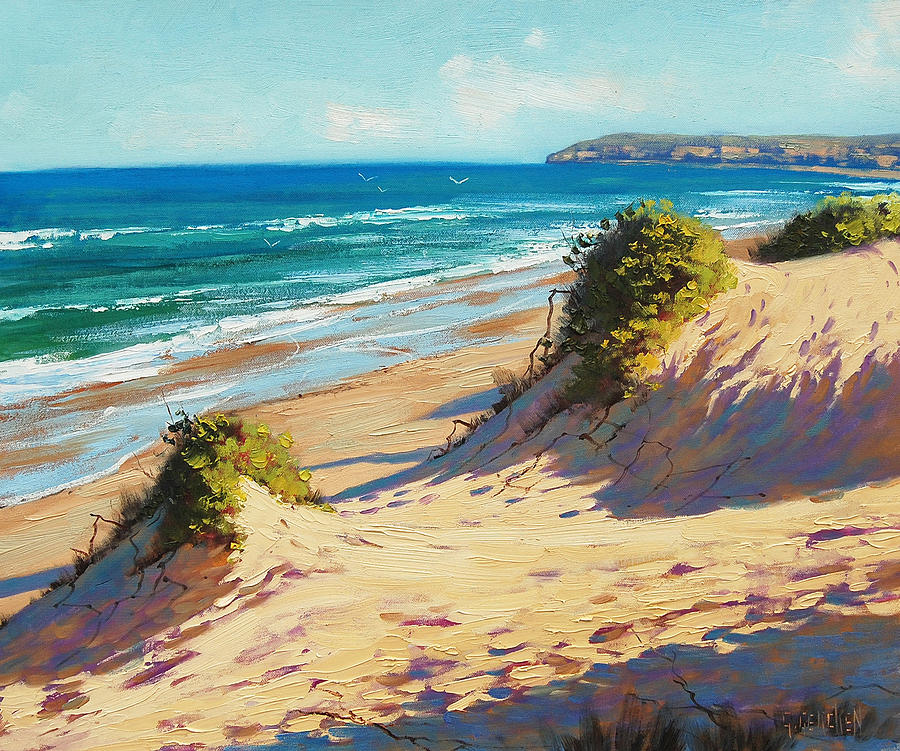 Seascape Painting - Summer Day The Entrance by Graham Gercken