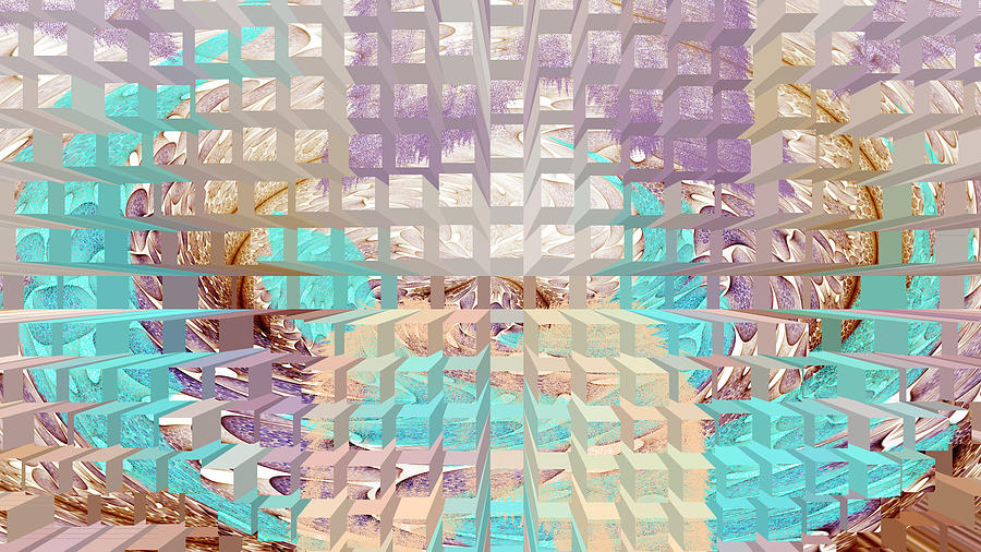 Summer Dreaming geometrical digital painting Painting by Georgeta  Blanaru