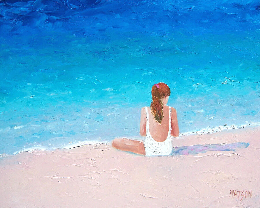 Summer Dreams, beach scene Painting by Jan Matson