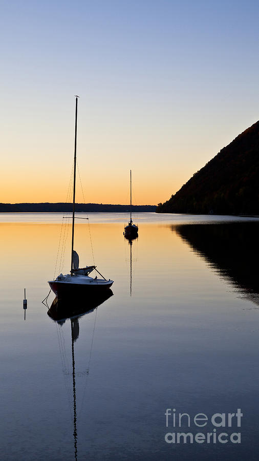 Boat Photograph - Summer Evening On Lake Willoughby by Alan L Graham