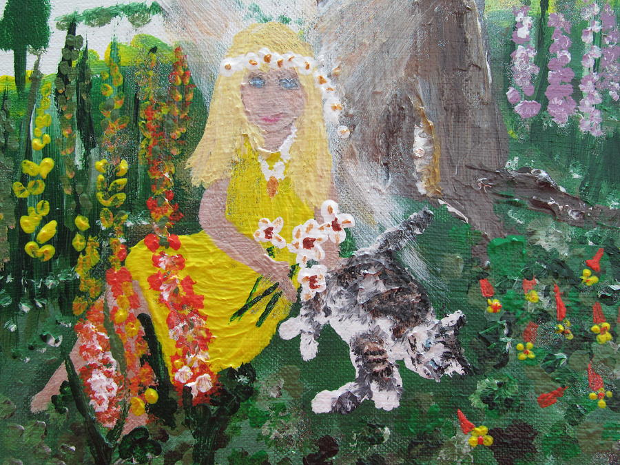 Summer Fairy Painting by Susan Voidets