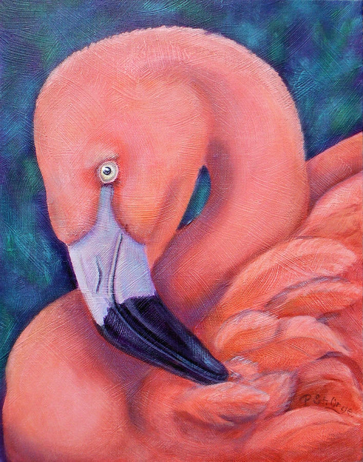 Summer Flamingo Painting by Pat St Onge