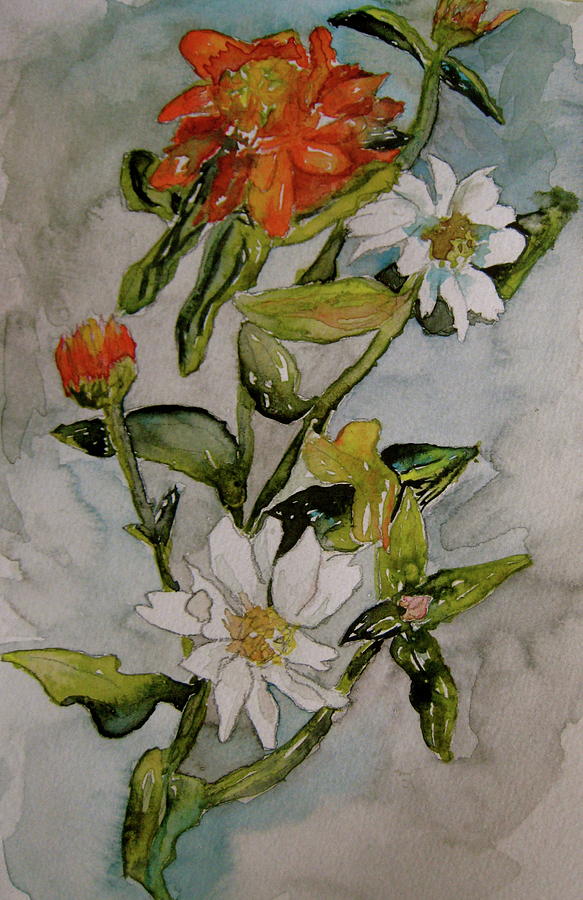 Summer Floral Painting by Beverley Harper Tinsley