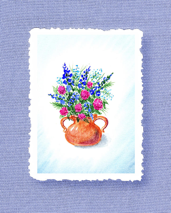 Summer Flowers Bouquet Botanical Impressionism Painting by Irina Sztukowski
