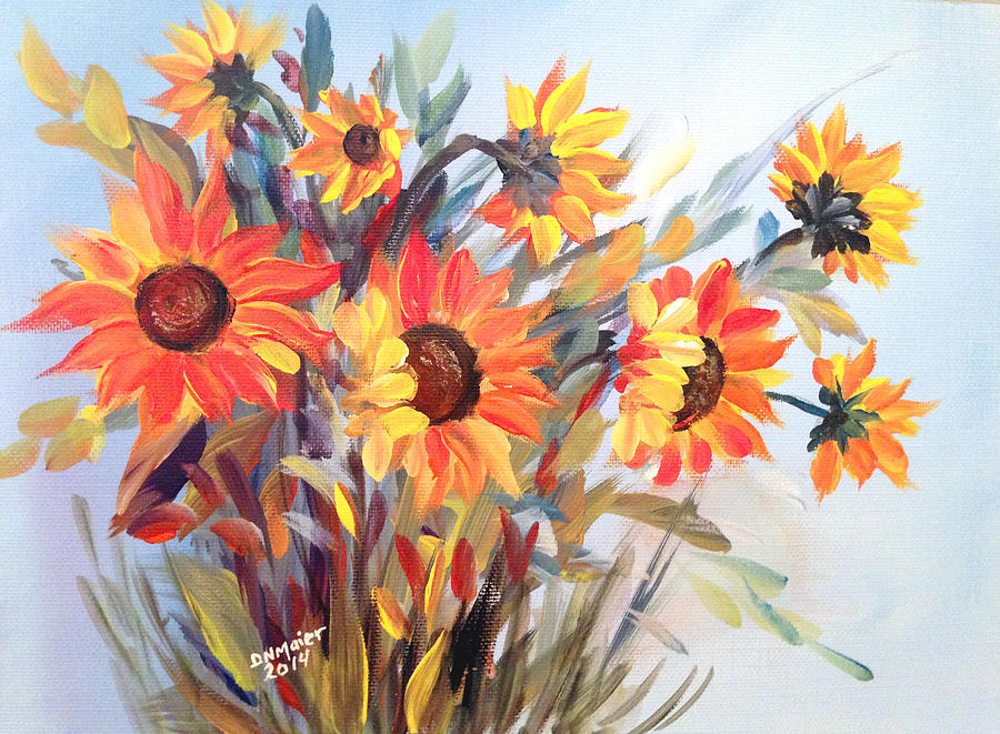 Summer Flowers Painting by Dorothy Maier