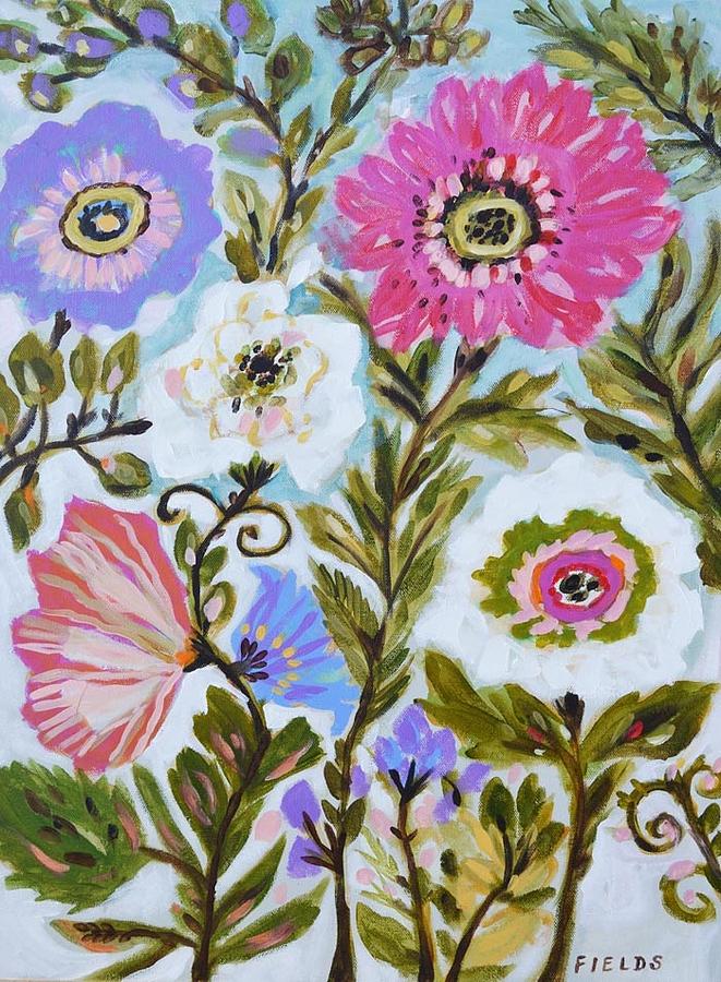 Flower Painting - Summer Flowers by Karen Fields