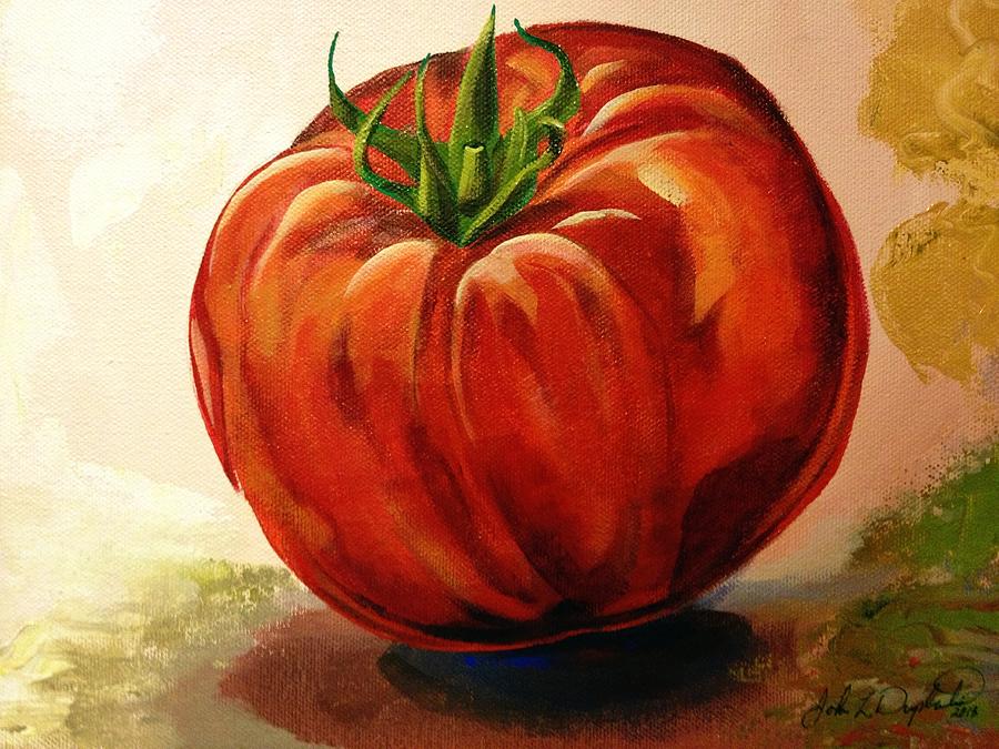 Tomato Painting - Summer Fruit by John  Duplantis