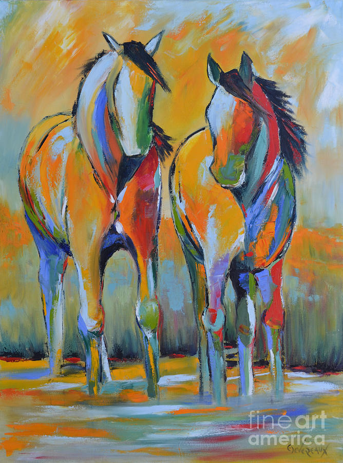 Horse Painting - Summer Fun by Cher Devereaux