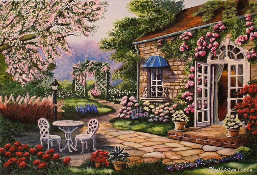 Summer Garden Painting by Nigel Coe - Fine Art America