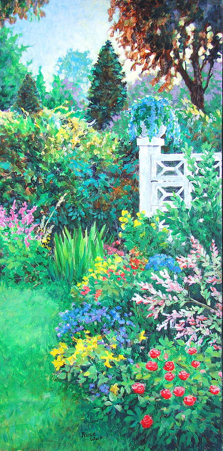 Summer Garden Painting by Rose Wark - Fine Art America