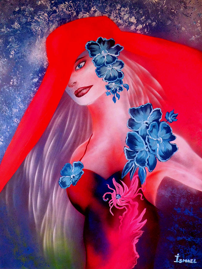 Flower Painting - Summer Girl by Ismael Paint