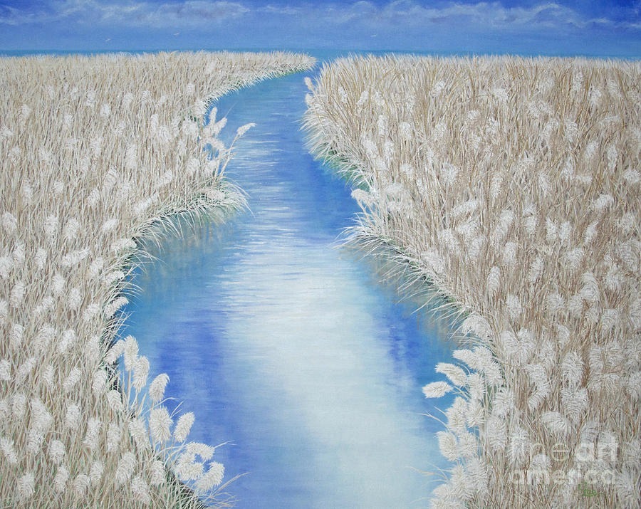 Beach Painting - Summer Grass Plumes by Cindy Lee Longhini