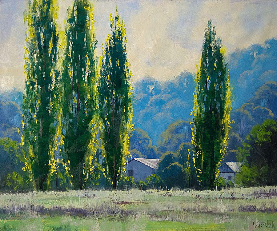 Rural Painting - Summer Greens by Graham Gercken Rural Painting - Summer Greens by Graham Gercken