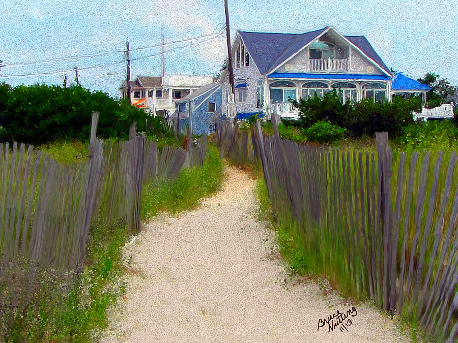 Summer House on the Beach Painting by Bruce Nutting