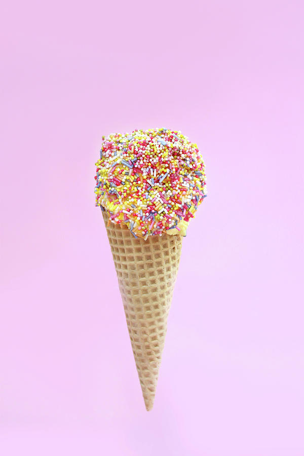 Summer Ice Cream With Sugar Sprinkles Photograph by Kelly Bowden
