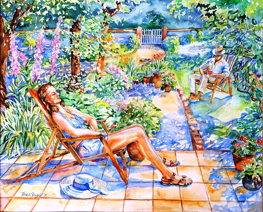 Summer In the Garden  Painting by Trudi Doyle