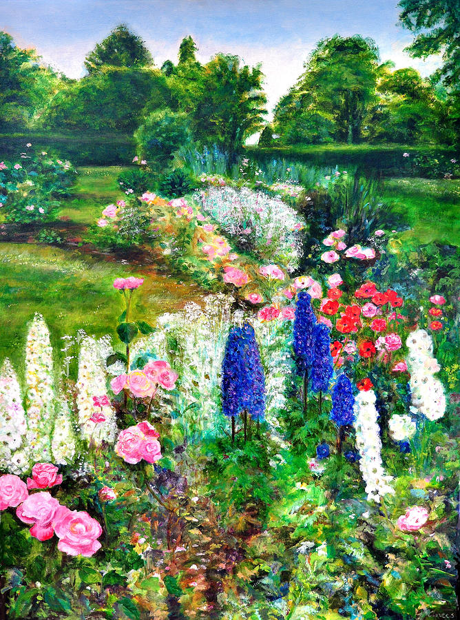 Summer in Queen Elizabeth Park Vancouver BC Painting by Anees Peterman ...