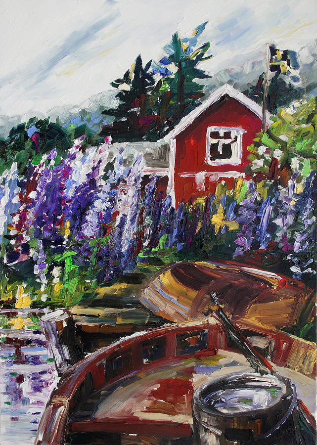 Summer In Sweden Painting by Barbara Pommerenke