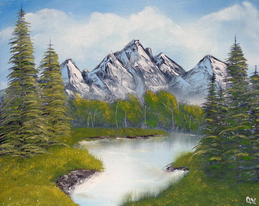 Summer in the Mountains Painting by Daniel Valentine - Fine Art America