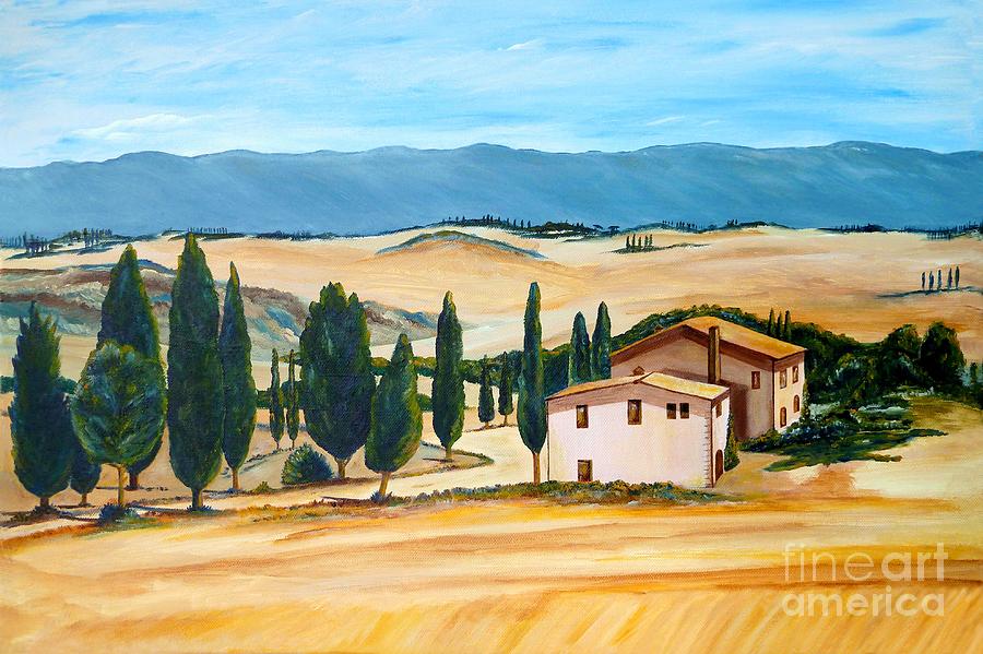 Nature Painting - Summer in Tuscany by Christine Huwer