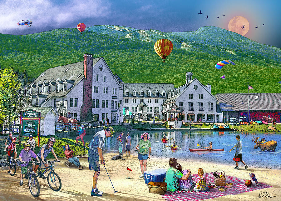 Summer in Waterville Valley Digital Art by Nancy Griswold