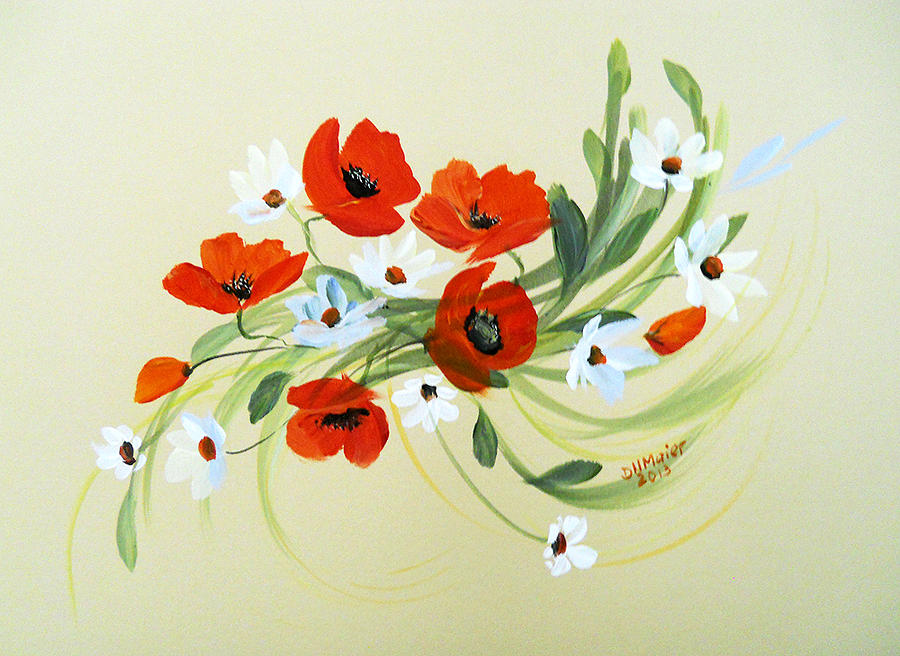 Summer Joy Bouquet Painting by Dorothy Maier