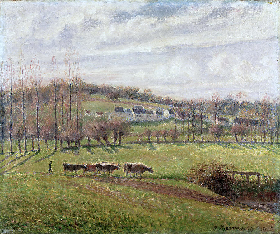Summer Landscape. Eragny Painting by Camille Pissarro