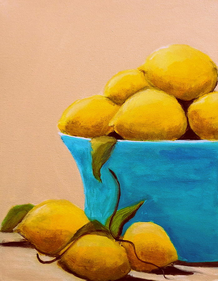 Summer Lemons Painting by Katy Hawk