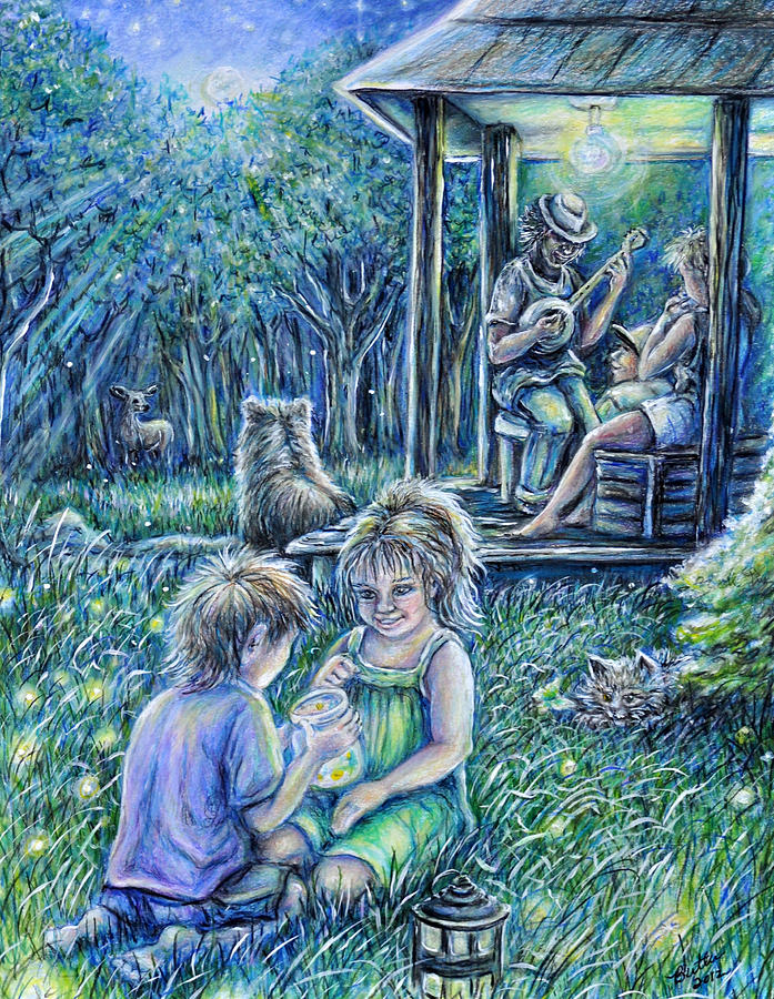 Childhood Painting - Summer Lights by Gail Butler