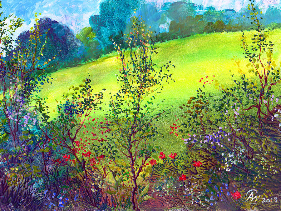 Summer Meadow Painting by Angelina Whittaker Cook