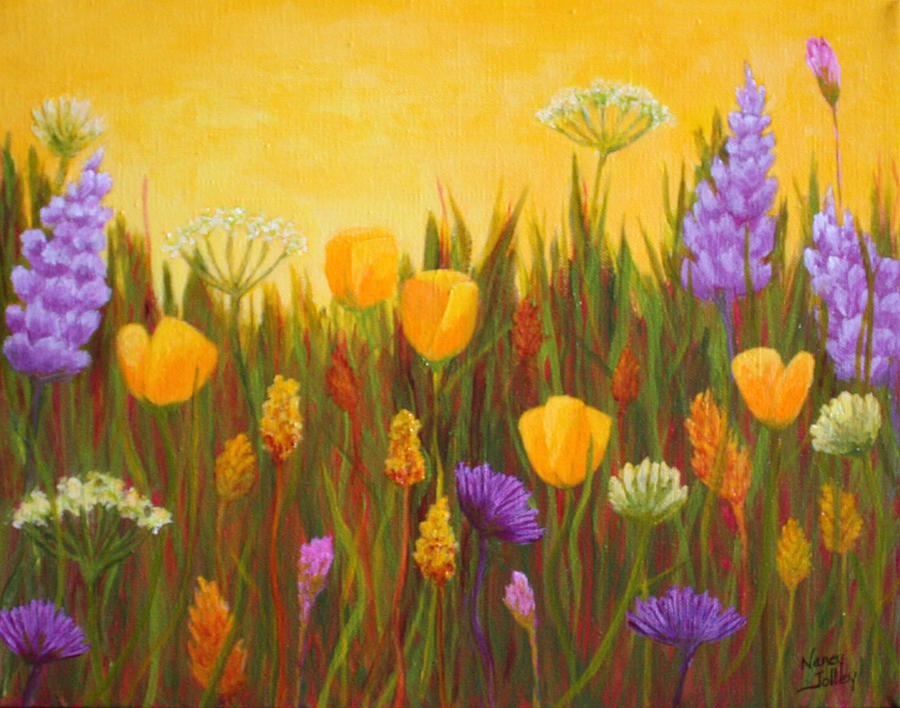 Summer Meadow Painting by Nancy Jolley